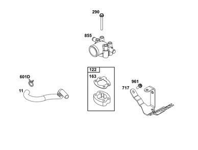 Part Location Diagram of 846960 Briggs and Stratton Spacer-carburetor